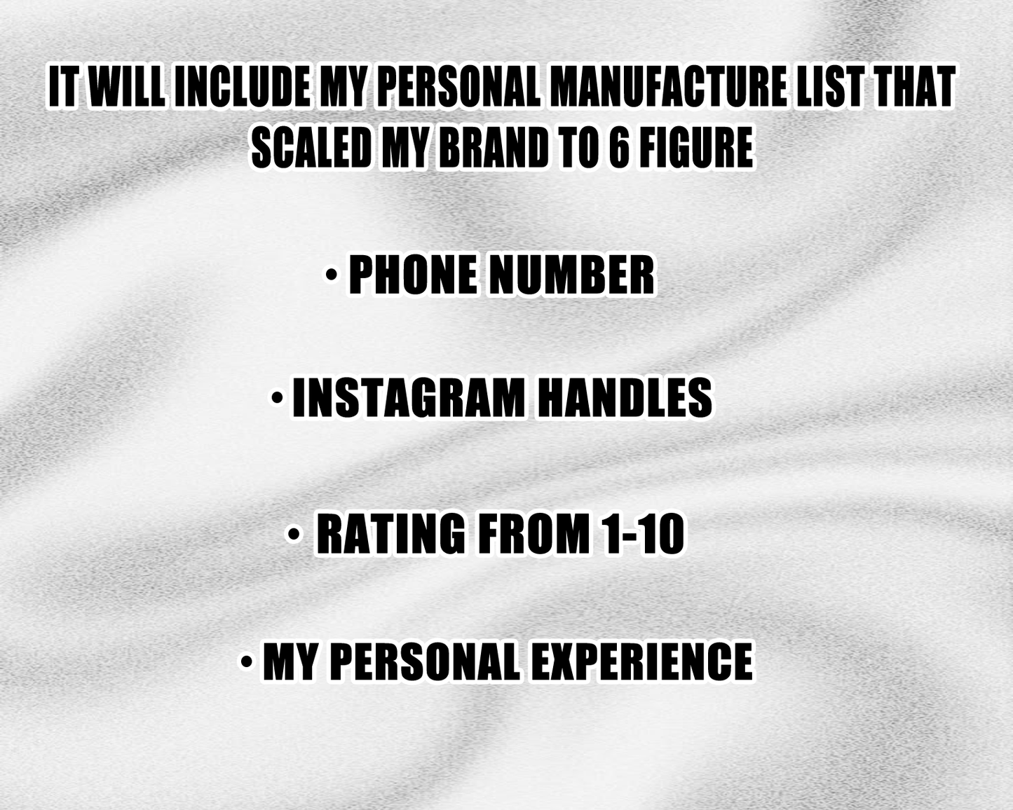 My Manufacture List